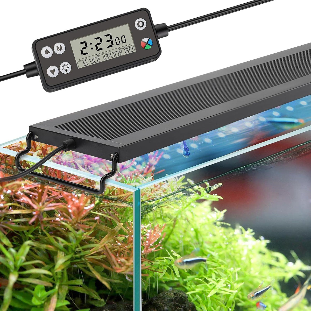 hygger Auto On Off LED Aquarium Light - 42W (for 48-54 inch tank)