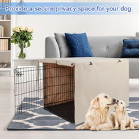 Deblue 36 inch Dog Crate Cover Fit for 36 inch Wire - – Essentials for Dogs - 30.0"L x 19.0"W x 21.0"H / Tan - image 3