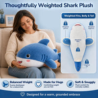 SQEQE Weighted Stuffed Animals Capybara Plush - Shark / Large(23.6 Inch) - image 3