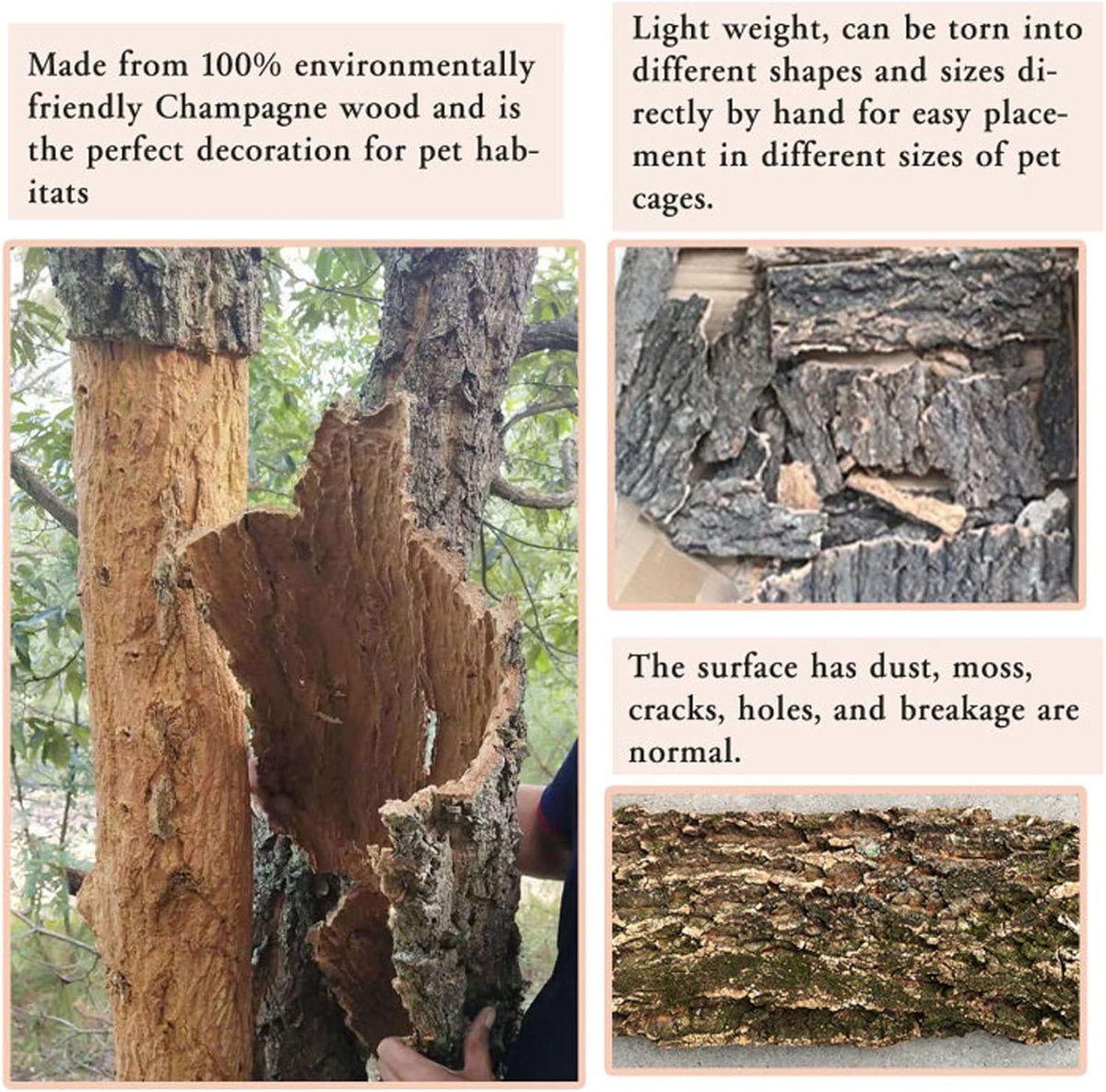 BNOSDM 4PCS Cork Bark Background - 2PCS - 11.8”x7.9” - image 4