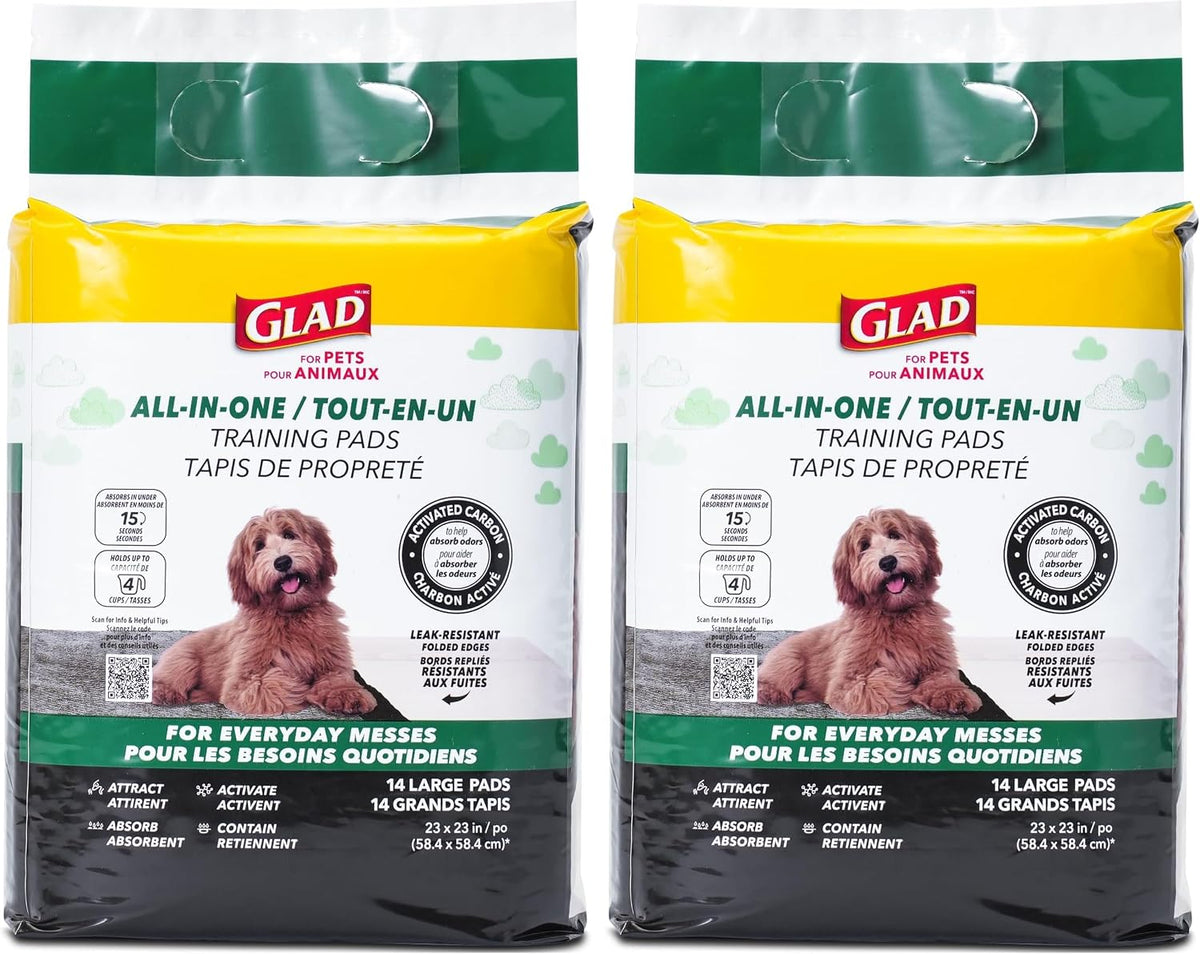 Glad for Pets, Activated Carbon Disposable, Dog Pee Pads - Regular / 28.0
