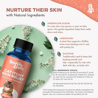Cat Itchy Skin Relief & Hair Loss Treatment, Holistic Allergy Relief for Cats Calms Dry Skin, Dandruff & Reduces Licking, Scratching, Patchy, Matted and Shedding Fur, 400 Easy to Use Pills