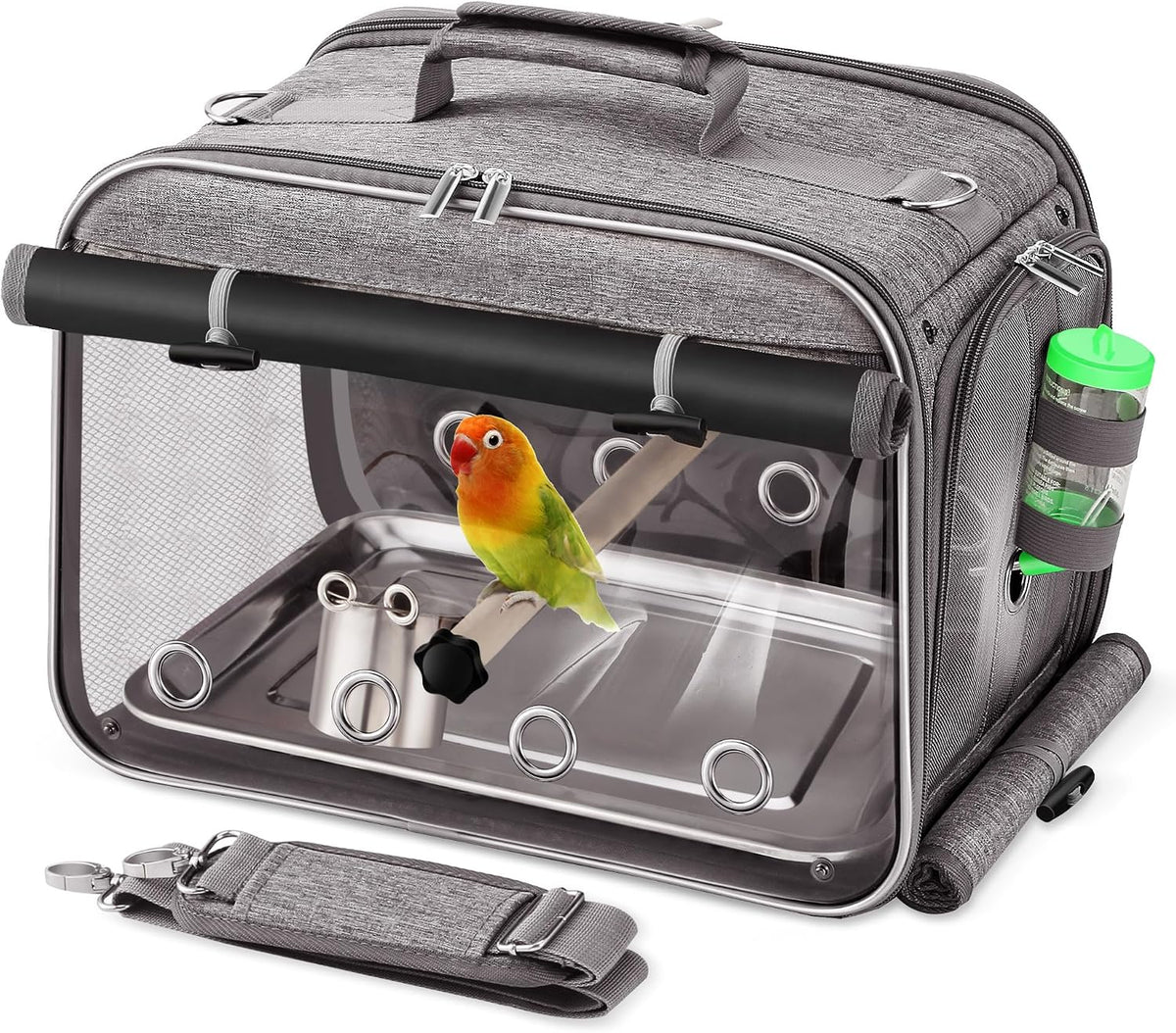 Bird Carrier Airline Approved - Grey