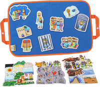 CHEFAN Noah's Ark Felt Board Bible Stories - Joseph the Prince of Egypt & Other 3 Bible Stories Set