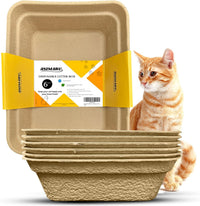 Disposable Litter Boxes – Daily Care for Cats - Brown / Large 6-Pack