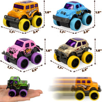 Neureyte 16-pack die-cast mini monster trucks with pull-back action - view 3