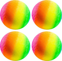 8.5-Inch Rainbow Playground Ball with Hand Pump for Kickball - 8.5-Inch - Pack of 4