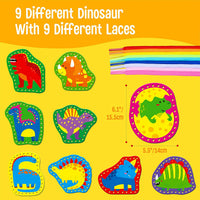 SpriteGru 9 Pieces Kids Lacing Cards - Dinosaurs - image 2