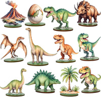 FYSUIMU woodland animal table centerpieces, 12 painted wooden signs standing in matching bases - view 4