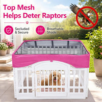 Dog Playpen Mesh Top Cover - Pink / Fits 36" 4-Panel dog playpen - image 2