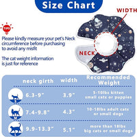 Soft Adjustable Cat Cone Collar, Comfortable Recovery Collar for Cats After Surgery (Dark Blue, Small)
