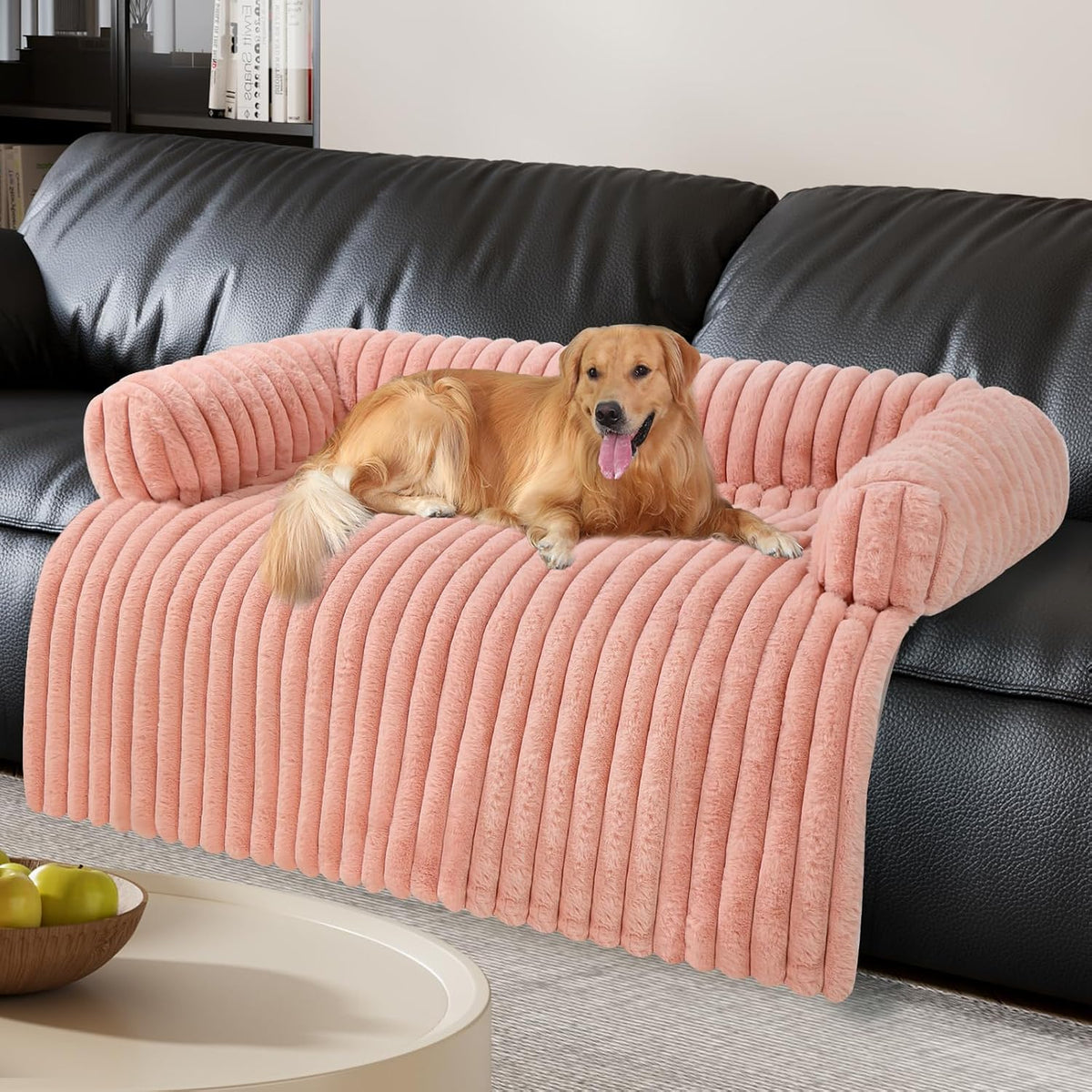 Luxurious Dog Couch Bed, Dog Couch Cover - XX-Large(51.1*41.3*6 In) / Pink
