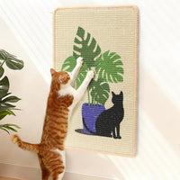 FUKUMARU Cat Scratcher Mat - Monstera-1 Pack-23.6 x 15.7 Inch