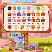 EWED 200 piece forest themed magnetic building blocks with trees, houses and figures - view 28