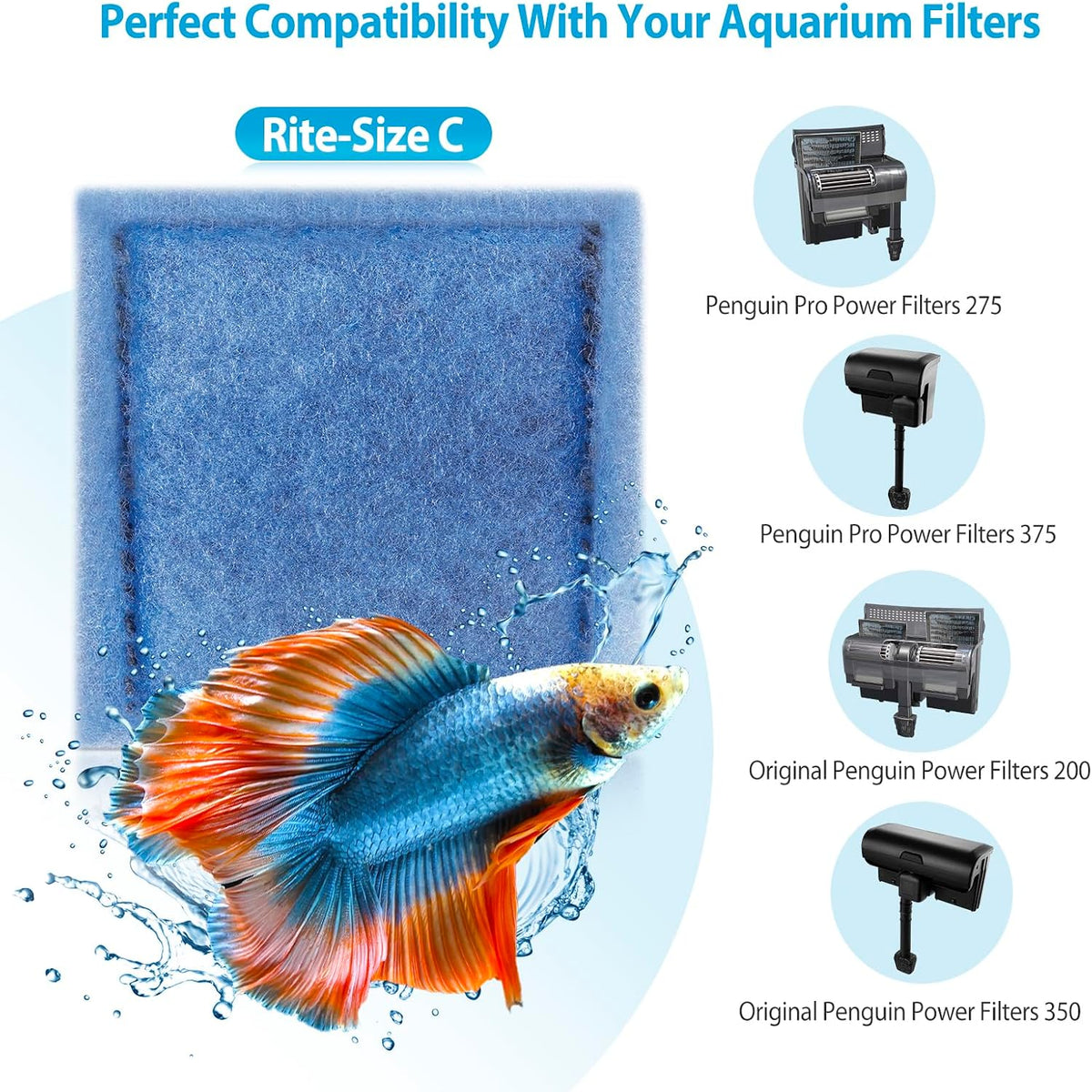 12 Pack Rite-Size C Filter Cartridges Compatible with Marineland - 24 Pack - image 2