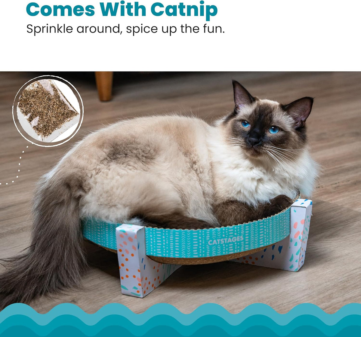 Catstages Scratch, Snuggle & Rest 2-in-1 Cat Scratcher & Lounger - Scratch Snuggle & Rest / One-Size - image 4
