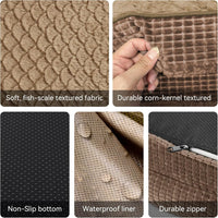 JOEJOY XL Orthopedic Dog Bed for Large Dogs, 360° Oval Bolster - Brown / 48"l X 35"w X 7.5"th - image 4