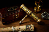 Antique Brass Kaleidoscope Gift for Men, Kids and Adults - With Handle - image 2