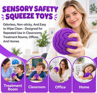 Fuzz Ball Squishy Stress Ball - Purple Ball - image 2