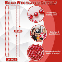 YAXINRUI 120 PCS St. Patricks Day Necklaces - Red / 24 Pcs - image 4