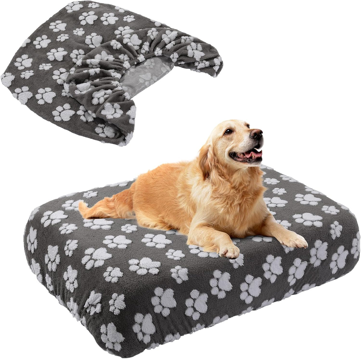BALAPET Washable Dog Bed Cover 100% Waterproof - 44x35x6in / Dark Gray