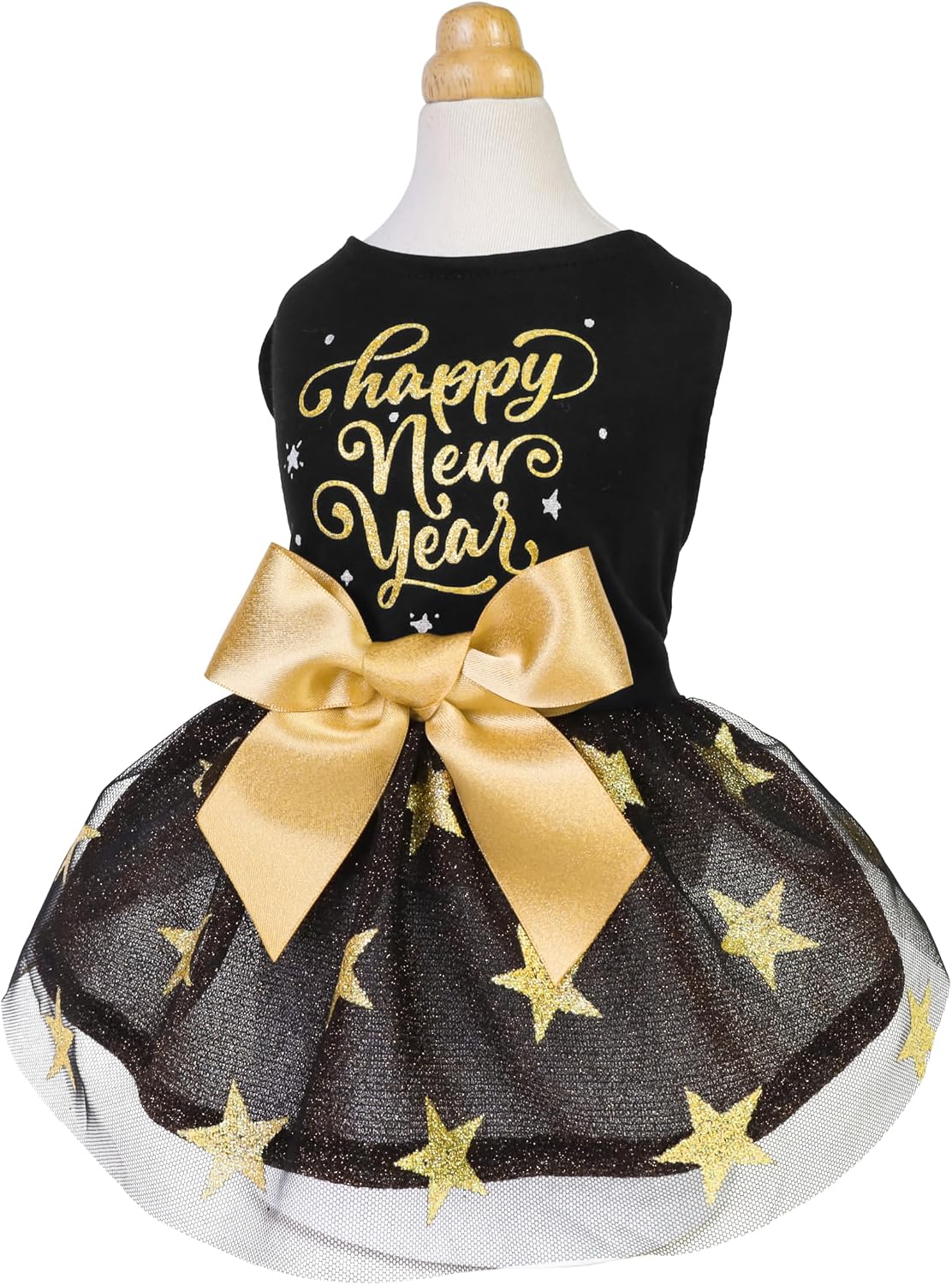 Fitwarm Birthday Girl Dog Tulle Dress - Medium / Happy New Year - image 2