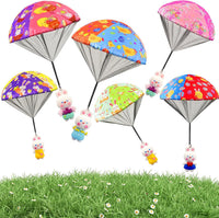 CPSYUB 6 Christmas mini parachute toys with bell keyring accessories - view 3