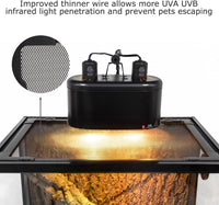 REPTI ZOO 50 Gallon Reptile Glass Tank Terrarium 2 in 1 Side Meshes - 36" x 18" x 36" (Glass) - image 4