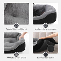 Medium Dog Beds for Medium Dogs Washable - S (20"x19"x6") / Black - image 4