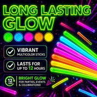 Ammy Glow Sticks Bulk Party Pack-100 Pack Glow Sticks - 100 Pack - image 4