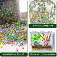 BXI 2.2 Lbs Small Aquarium Substrate Gravel Sand - Multicolored Glass Sand / 2.2 lbs, 0.04''-0.12''(Mini) - image 3