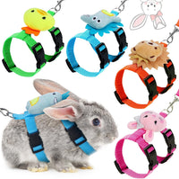 Tondiamo 4 Pcs Adjustable Bunny Harness and Leash Set for Small Pet - Animals