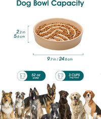 vancasso Slow Feeder Dog Bowl - Brown / 3 Cups - image 3