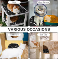 4 Pack Self Warming Cat Bed - Black / 12'' X 12'' / Square - image 3