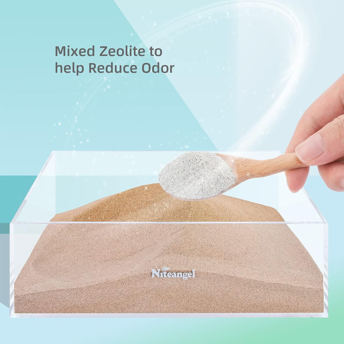 Niteangel Hamster Desert Bath Sand: 2.5lb/40oz No-Dust Bath & Easy - 2.5LB/40oz / Desert Sand & Zeolite Particles - image 3
