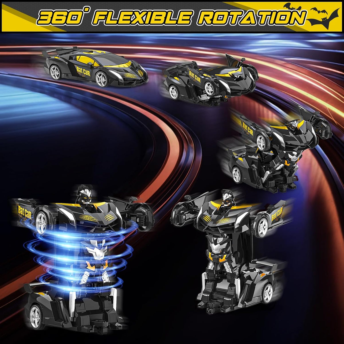 BLUEJAY Transform RC Cars for Boys 3-12 - Bat - image 2