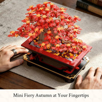 Wise Block Cherry Blossom Bonsai Tree Building Set for Adults - Red Maple - image 3