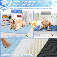 Dog Crate Pad, Washable Cozy Dog Bed Mat for Medium Dogs 36"x23" - 36.0"L x 22.0"W x 1.0"Th / Light blue - image 3
