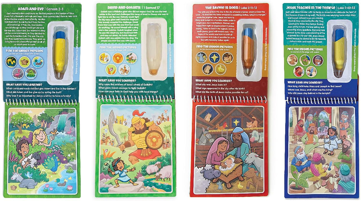 Water Reveal Coloring Scripture Book for Kids. – Fun for Kids & Family - Old Testament #1,#2, New Testament #1, #2 - image 2