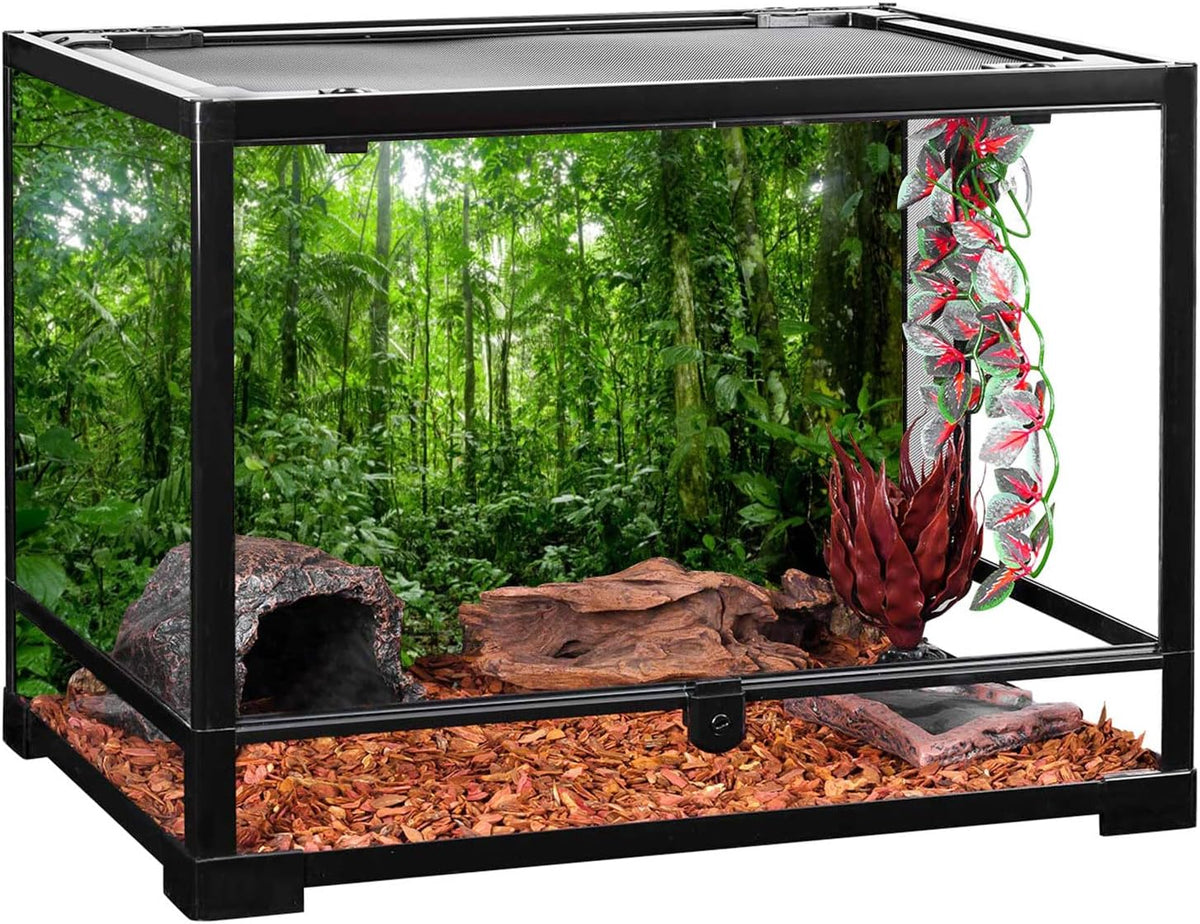 48x18 in Tropical Terrarium Backdrop Green Tree Reptile Habitat - 36x18in/90x45cm - image 4