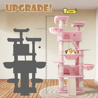 SHA CERLIN 81in Multi-Level Tall Cat Tree Tower for Indoor - Pink - image 4