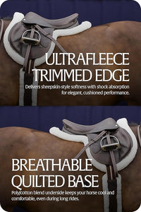 Equinavia Eidsvoll Shaped English Saddle Pad for Show Jumping with Ultra Fleece Trim