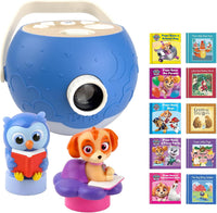 Kids Pink Book Projector, 5 Read Aloud Fairytale Stories - Paw Patrol Skye, Owl & Projector