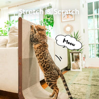 Necoichi Cardboard Cat Scratcher Wall for Indoor Cats - Large 33.5" / Wall(Dark Cherry) - image 3