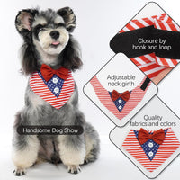 Dog Tuxedo for Small Dogs Valentines Bandana with Bowtie Wedding Tux – Essentials for Dogs - Independence Day / Large - image 3