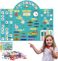CHEFAN farm animals felt story board set with barn, tractor, cows, sheep and pond pieces