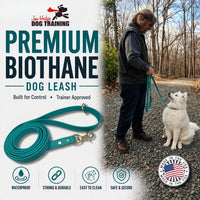 Biothane Leash, Brass, 6 ft x 5/8, Black – Essentials for Dogs - 5/8 / Teal - image 2