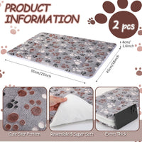 2 Pack Self Warming Cat Dog Bed Pad - Black / 22'' X 18'' / Dog Paw - image 2