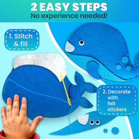 QUOKKA kids sewing kit with 12 felt toy projects and storage box - view 9