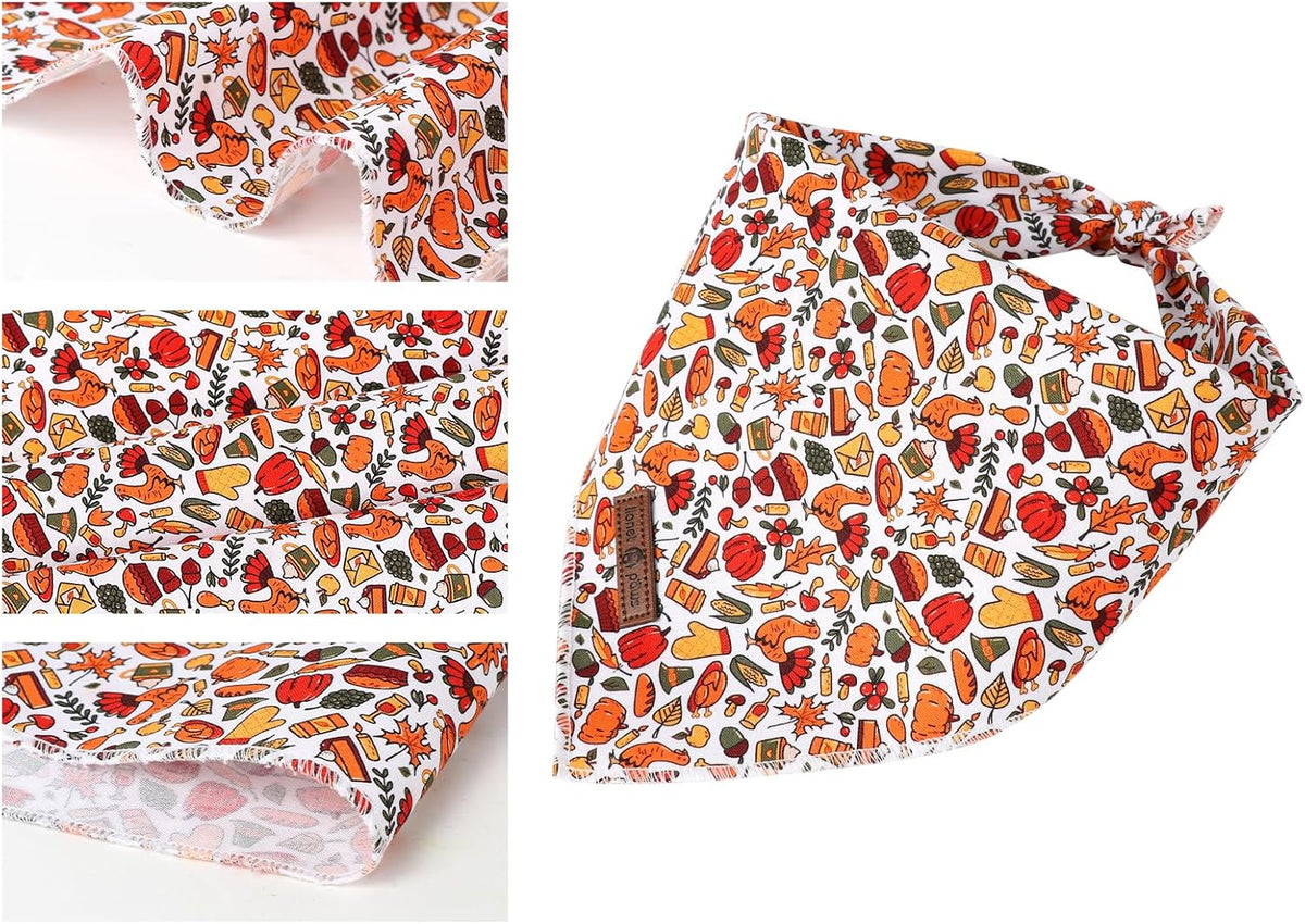 Lionet Paws Spring Daisy Dog Bandana Washable Cotton Handkerchief - Harvest Autumn / Large (Pack of 1) - image 3